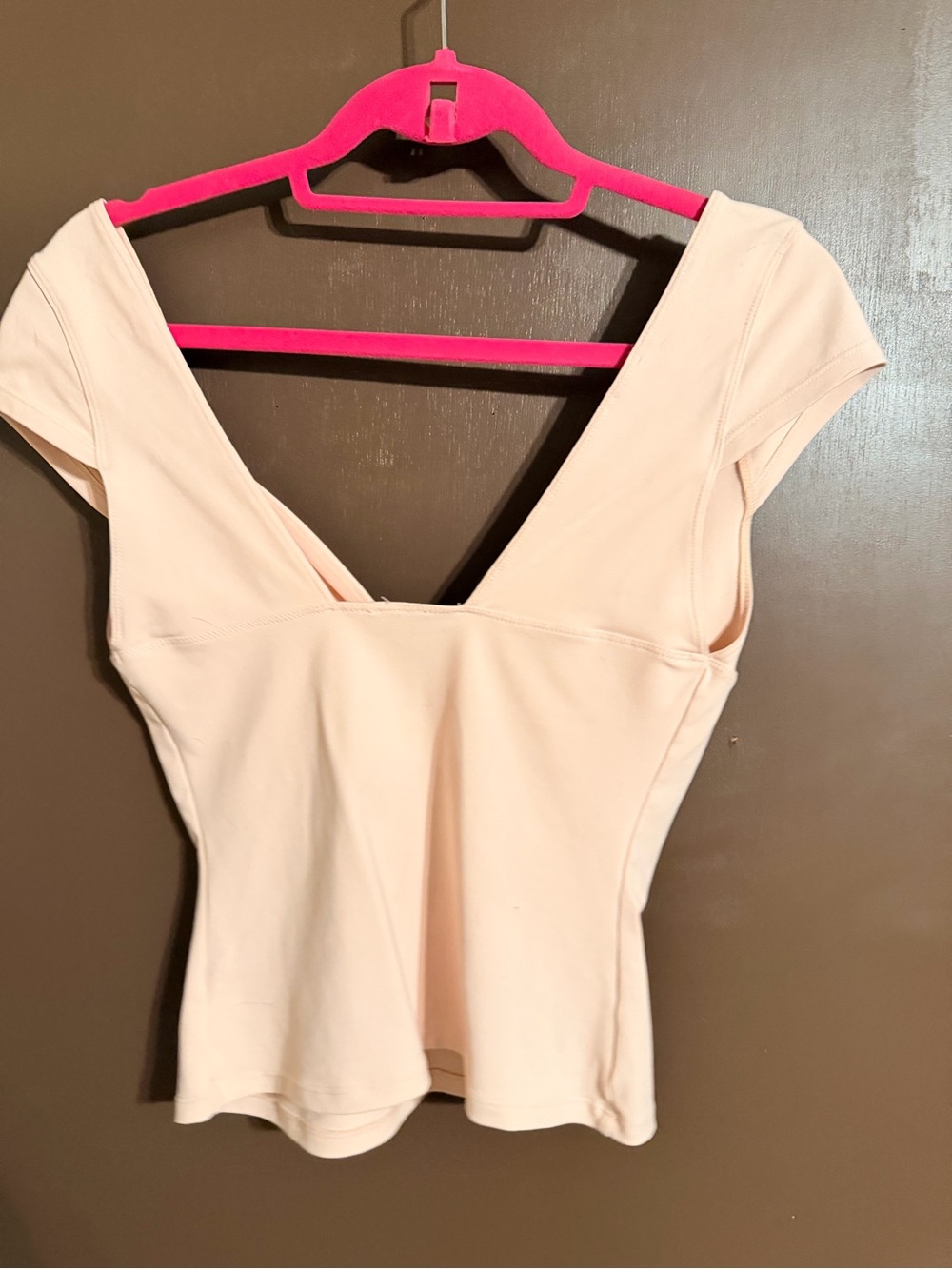 Free People Soft Blush V-Neck Cap Sleeve Top - Picture 2 of 4